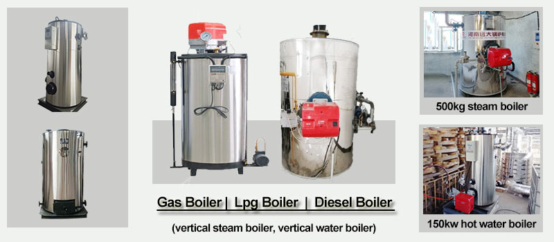 vertical gas boiler, vertical lpg boiler, vertical diesel boiler