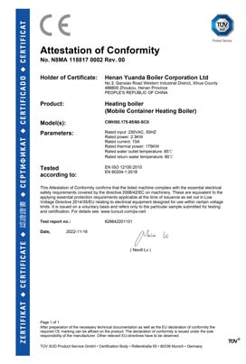 CE CERTIFICATE