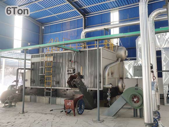 6ton bagasse fired boiler,6000kg bagasse steam boiler,water tube bagasse boiler