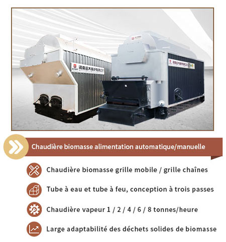 chaudière à biomasse de bois, chaudière à vapeur à biomasse, chaudière à biomasse industrielle