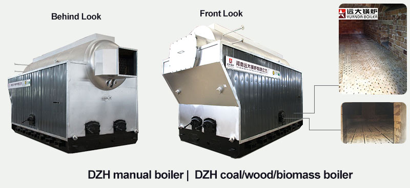 DZH coal boiler, manual coal fired boiler