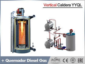 Calentador de aceite caliente a gas vertical, caldera de aceite térmico vertical, caldera de aceite caliente vertical