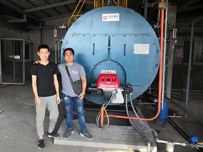 horizontal steam boiler