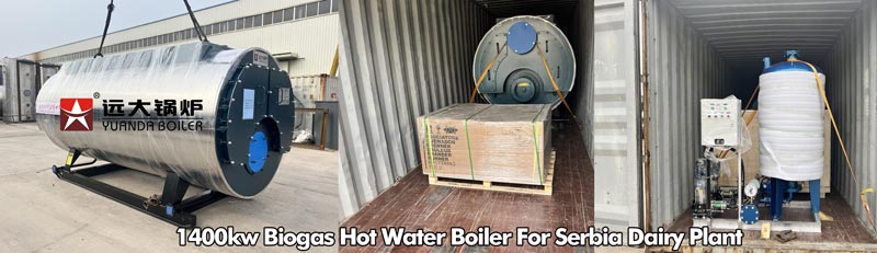 biogas hot water boiler,industrial biogas boiler,1400kw biogas heating boiler