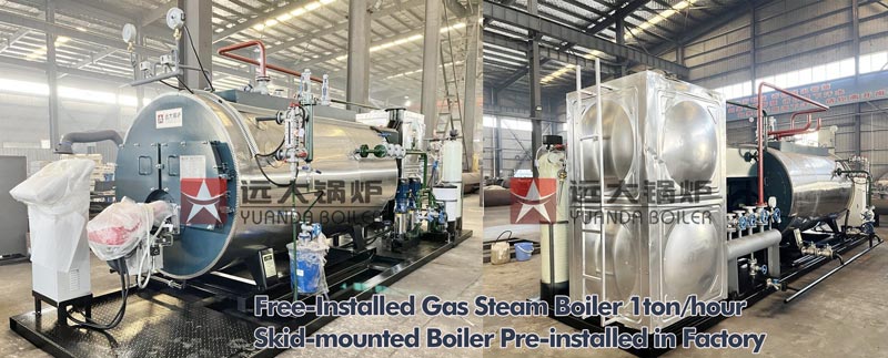 mobile steam boiler 1000kg,skid mounted steam boiler,portable gas oil steam generator boiler