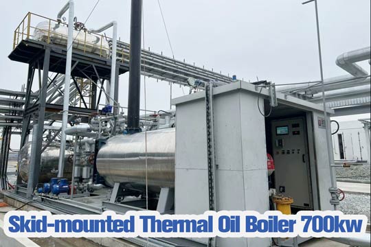 skid mounted thermal oil boiler,700kw gas thermal oil boiler,700kw thermic fluid heater