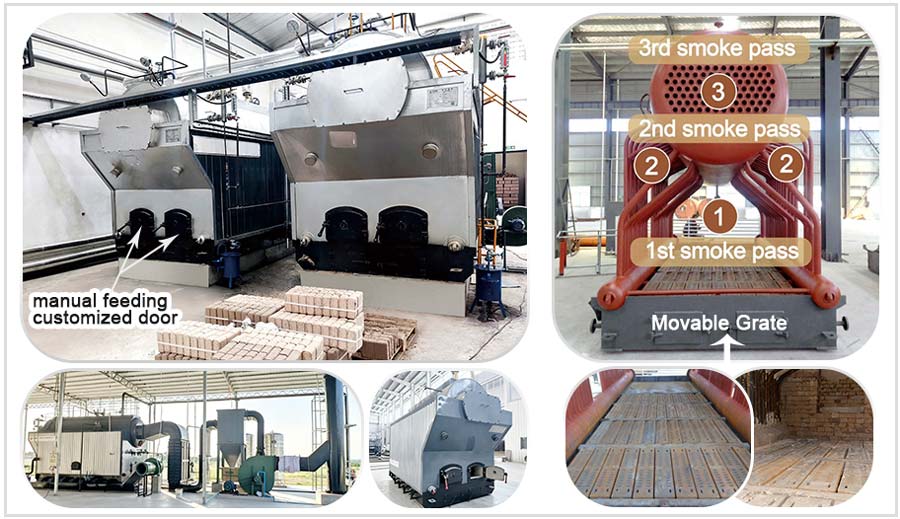 dzh boiler,travelling grate boiler,hand feeding coal boiler