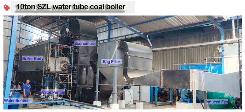 water tube coal boiler