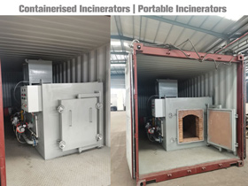 portable medical incinerator,movable incinerator,containerised medical incinerator
