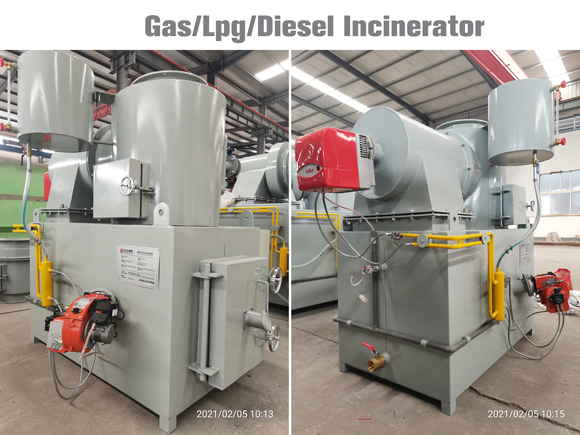 gas fired incinerator,diesel fired incinerator,oil fired incinerator