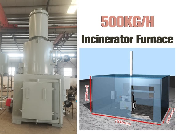 500kg animal waste incinerator,500kg hospital incinerator,500kg medical incinerator