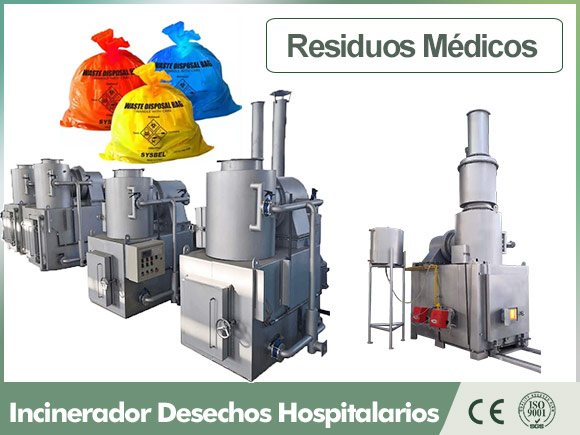 Incinerador de residuos médicos, incinerador de hospitales, incinerador de residuos de China
