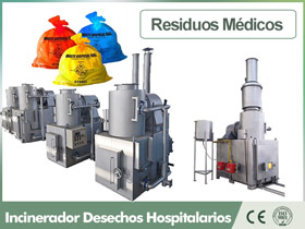 Incinerador médico YDF, incinerador de residuos médicos, incinerador de residuos hospitalarios