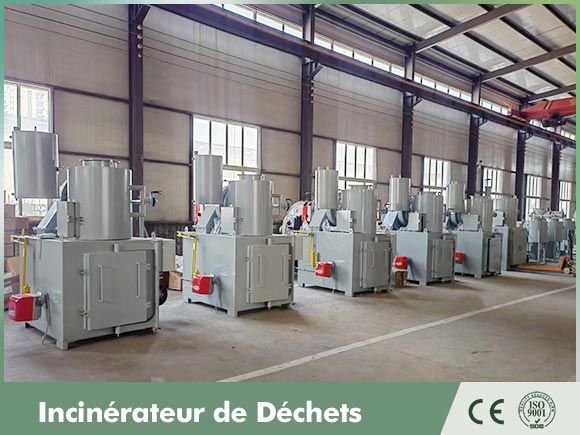 Incinérateur à double chambre, incinérateur sans fumée, incinérateur de déchets industriels