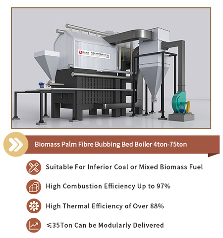 palm fibre boiler,bubbing bed boiler,biomass boiler palm oil mill
