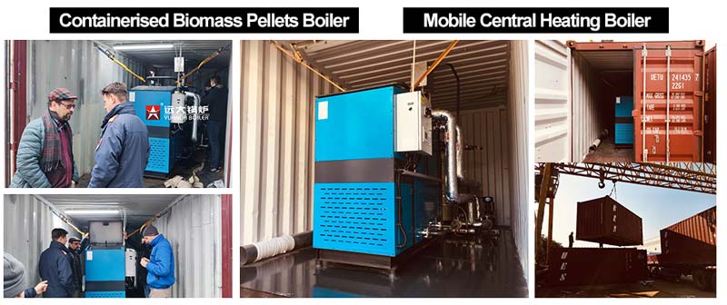 mobile biomass pellet boiler,containerised biomass boiler,mobile central heating boiler
