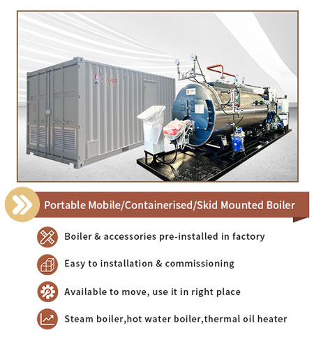 portable diesel gas boiler,mobile steam boiler,portable steam generator