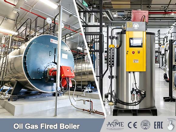 diesel gas boiler for food factory,oil gas fired steam boiler,industrial oil gas boiler