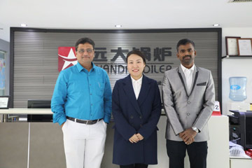 Nigeria customer visit yuanda boiler factory