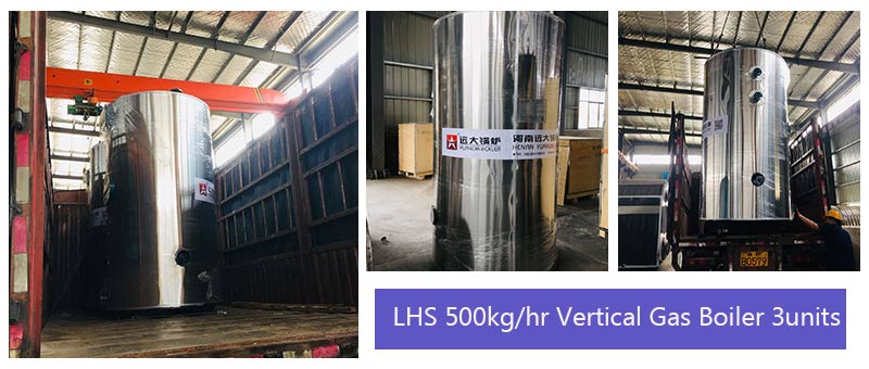 vertical gas steam boiler, 500kg boiler vertical