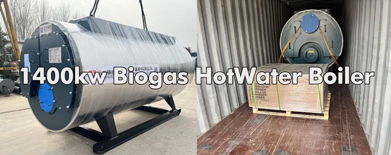 1400kw biogas hotwater boiler,1200000kcal biogas hotwater boiler,biogas boiler industrial