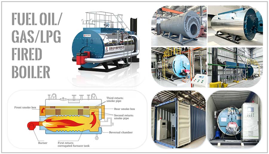 fire tube steam boiler,oil gas fired boiler,industrial boiler machine