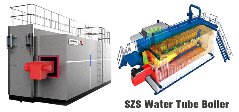 Водотрубный котел SZS, двухбарабанный котел SZS, промышленный газойльный котел