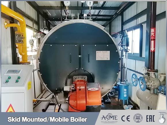 mobile steam boiler,mobile oil gas fired boiler,skid mounted steam boiler