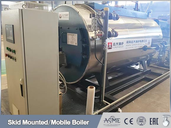 skid mounted steam boiler,portable oil gas fired boiler,mobile portable boiler