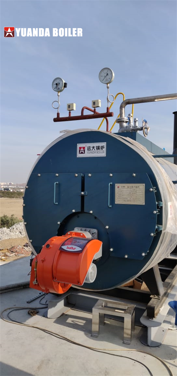 Saudi Arabia 500KG 0.5Ton Horizontal Gas Fired Boiler For Constructions Industry