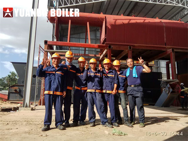 20Ton SZL Series Biomass Steam Boiler Installation in Cambodia