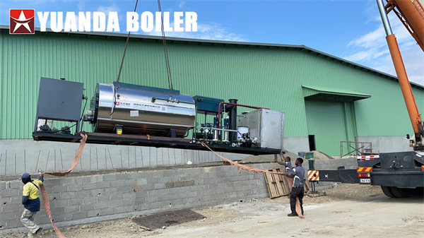 Portable Gas Fired Steam Boiler 2ton Fire Tube Boiler In Skid Mounted