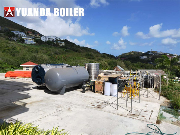 Holiday Hotel Hot Water Heating System 2Ton Gas Steam Boiler Running