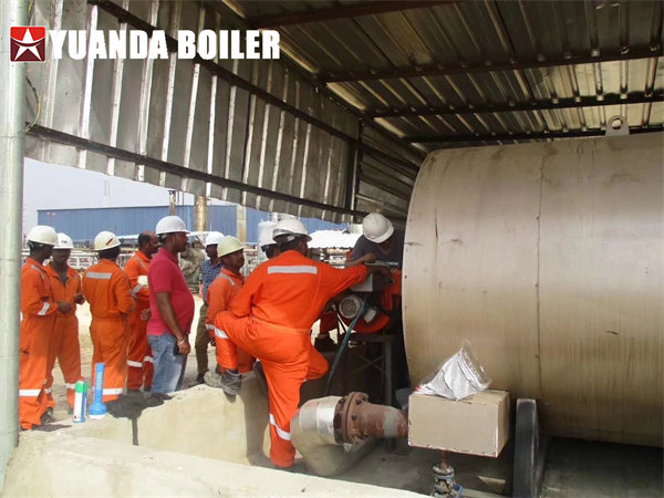 4200kw Gas/Diesel Thermal Oil Heater Boiler Installed in Oilfield Nigeria