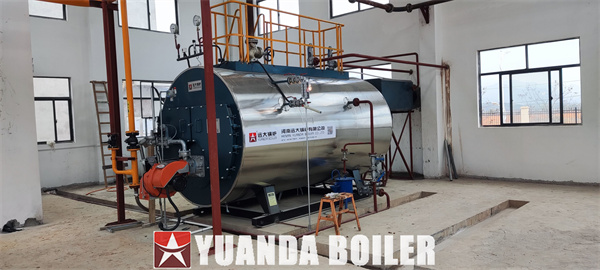 Textile Factory 3Ton Gas Steam Boiler Running