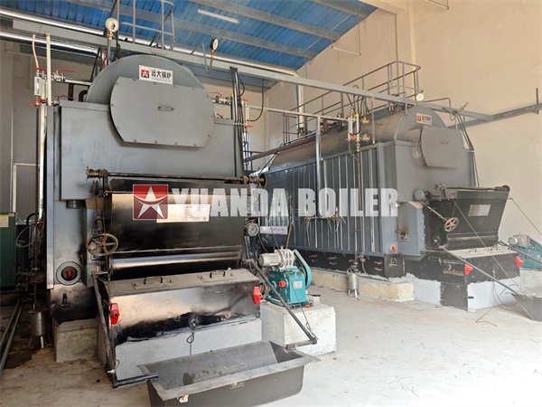 4Ton Biomass Fired Steam Boiler DZL Chain Grate Boiler For Food Factory