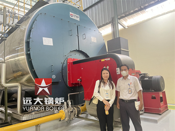 Indonesia Food Beverage Company Diesel Gas Fire Tube Steam Boiler 20Ton