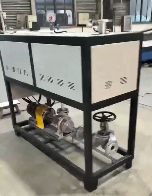 Small Electrical Thermal Oil Boiler 50kw Thermic Fluid Heater To South Korea