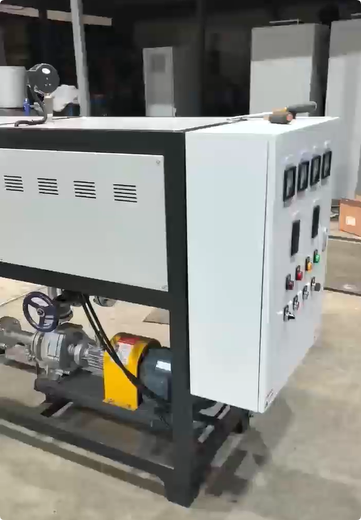 Small Electrical Thermal Oil Boiler 50kw Thermic Fluid Heater To South Korea