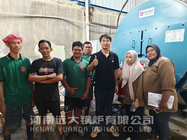 3 Ton Gas/Diesel Fire Tube Steam Boiler Installed in Indonesia Food Plant
