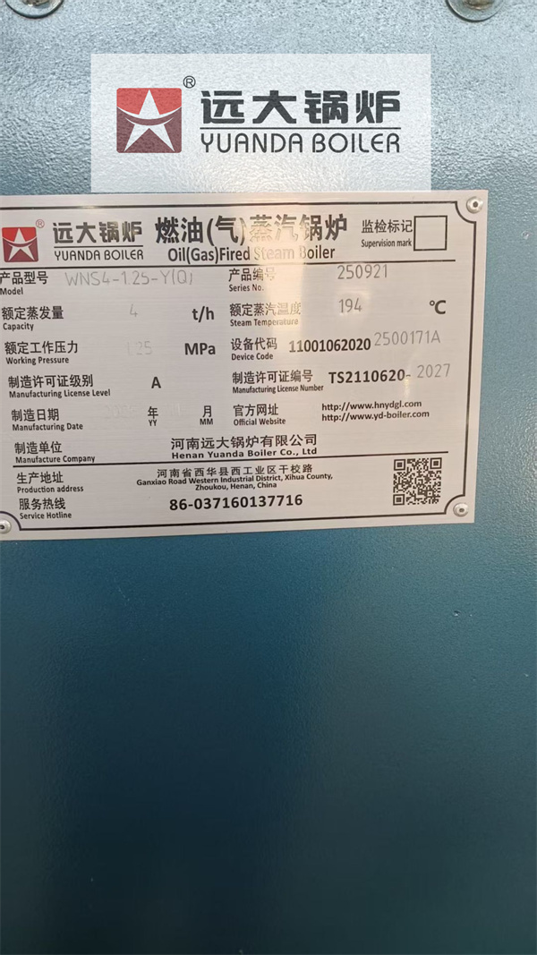 Caldera de Vapor Diésel de 4 Toneladas Para Hospital de Chile