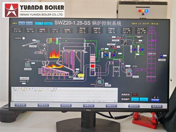 Industrial Reciprocating Grate Biomass Fired Boiler System